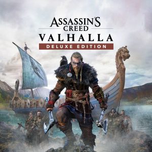 Portada del juego Assassin's Creed Valhalla Deluxe Edition